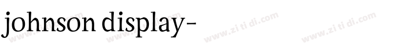 johnson display字体转换